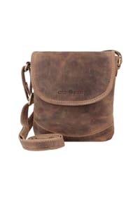 GREEN BURRY Vintage - Vintage Umhängetasche II Leder 17 cm - brown
