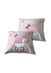 COFI - Peppa Pig Dekokissen – Perfektes Couchkissen für Kinder & Erwachsene - Mehrfarbig 35x35 cm