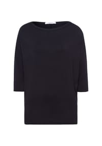 MYJAMA - Pyjamashirt Cleo Klassisch, weiche Qualität, elastisch, figurumschmeichelnd - schwarz