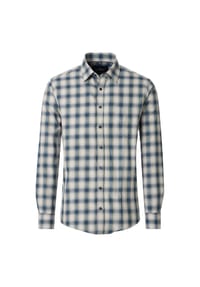 CASAMODA - Herren Flanellhemd kariert Casual Fit - Beige