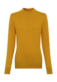 GALERIA - Seide-Cashmere Pullover Rom, Stehkragen, für Damen - BLACK