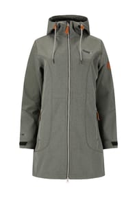 weather report® - Softshelljacke Lilan mit langem Schnitt und wasserdichter Funktion - 1011 Dark Grey Melange