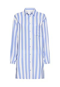 S.Oliver Red Label - Nachthemd Fashion Dreams, Blusenkragen, für Damen - 14 BLUE STRIPES