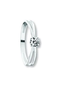 ONE ELEMENT Shine Bright Line - Zirkonia Ring aus 333 Weißgold - silber