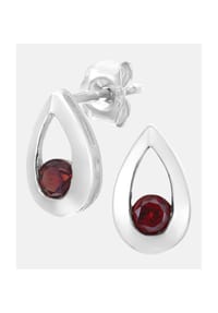 Diamant L'eternel - Ohrhänger, mit Garnet, 375 Weißgold - white gold