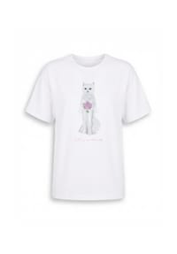 CAT by manii'ta lacitta - Weißes T-Shirt Brautkatze - weiß