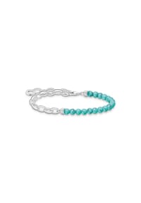 Thomas Sabo - Carrier (Zubehör) Armband mit blauen Perlen - silberfarben, türkis