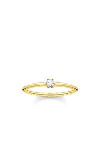 Thomas Sabo CHARM CLUB - Ring weißer Stein gold - gelbgoldfarben