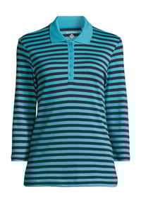 GALERIA - Poloshirt "Tilda", 3/4-Arm, Pima-Baumwolle, für Damen - BLACK-WHITE