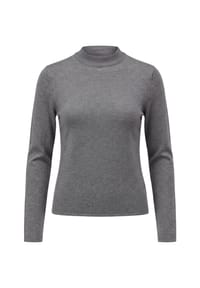 zero - Feinstrickpullover mit Stehkragen - Black Beauty