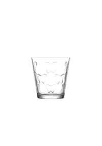 COFI - LAV Kelebek Trinkgläser - 3er Set mit Schmetterlingsmuster, 255 ml - Transparent 8,5 x 8,5 cm