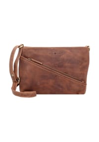 GREEN BURRY Vintage - Vintage Umhängetasche Leder 25 cm - brown