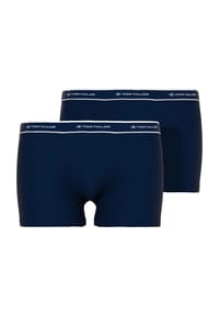 TOM TAILOR - Kentucky Pants kurz, 2er Pack, Logo-Bund, für Herren - BLACK