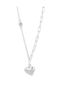 Adelia's - Adelia's Unisex 925 Silber Halskette mit Anhänger Herz unbekannt cm - silber - Herz