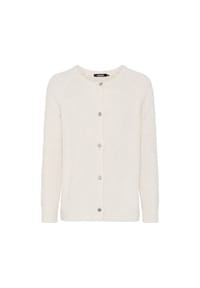 olsen - Cardigan mit Raglanärmeln und Rundhalsausschnitt - White Silk