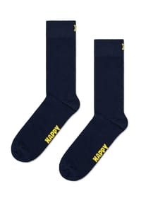 HAPPY SOCKS - Socken "Solid", Rippbündchen - 6500 NAVY