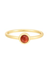 GLANZSTÜCKE MÜNCHEN - Damen Ring aus 925/- Sterling Silber in Gelbgold mit Granat - gelbgold