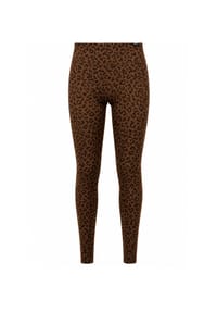 SMILODOX - High Waist Leggings Velvara - Braun Leo