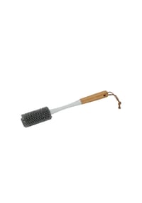 MICHELINO - Flaschenbürste mit Silikonborsten & Bambusgriff - 30 cm - Weiß 30 cm