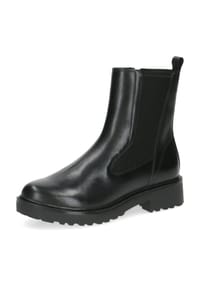 Caprice - Chelsea Boots, Reißverschluss, Blockabsatz, für Damen - 022 BLACK NAPPA