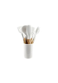 ALMINA® - 12 teiliges Küchenhelfer-Set aus Silikon Kochgeschirr Holzgriff - 