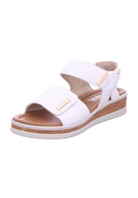 rieker - Lederimitat Sandalen - Weiß