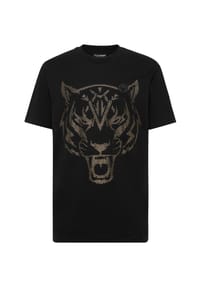 PLEIN SPORT - T-Shirt TIGER - black/black
