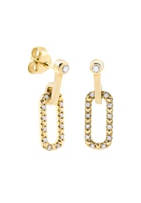 MONCARA - Damen Ohrringe, 585er Gelbgold mit 26 Diamanten, zus. ca. 0,2 Karat - GELBGOLD