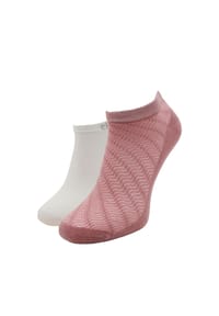 Calvin Klein - Füßlinge, dehnbar, 2 Paar, für Damen - 001 WHITE