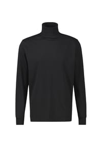 LRS - Langarm-Shirt aus reiner Baumwolle mit Rollkragen - BLACK