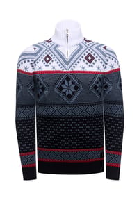 RUSTY NEAL - Strickpullover mit winterlichem Muster - Schwarz