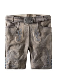 STOCKERPOINT - Trachtenlederhose Leo Bavaria - hellgrau gespeckt
