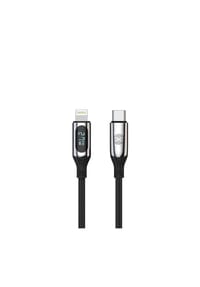 COFI - Forever Ladekabel USB-C LCD 1 m 27W kompatibel mit iPhone Schwarz - 