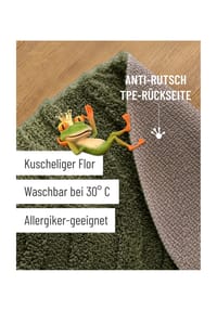 WECONhome Badteppich Fiete - Hoch-Tief-Effekt - Badteppich - anthrazit grau