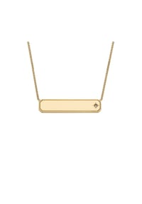 FOSSIL SADIE - Fossil Damenkette Sadie ID-Plakette Edelstahl goldfarben, JF04926710 - Gold