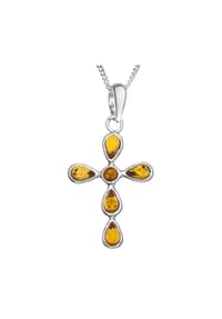 OSTSEE-SCHMUCK® - Kette mit Anhänger , Kreuz , Silber 925/000 - silber