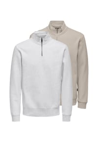 ONLY & SONS - Sweattroyer 2er Pack Ceres - Beige / grau