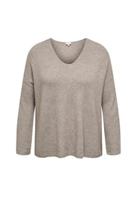 ONLY CARMAKOMA - Strickpullover 2026 5_FALL2, U-Ausschnitt, für Damen - 187259001 FUNGI/ME