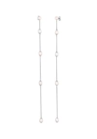 elli. PREMIUM - Ohrringe Ohrhänger Süßwasserzuchtperlen Weiß 925 Sterling Silber - Gold