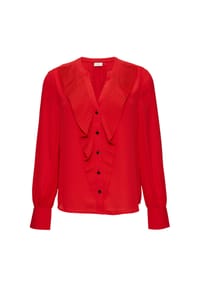 s.Oliver BLACK LABEL - Hemdbluse, Rüschen, für Damen - 3355  RED