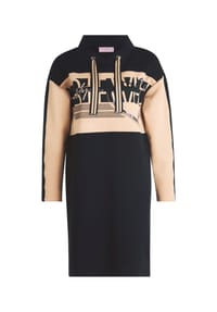 BETTY BARCLAY - Jerseykleid langarm - Patch Beige/Black