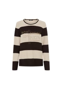 olsen - Pullover mit Streifenmuster und Rundhalsausschnitt - Coffee Bean