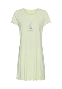 LASCANA - Nachthemd LAVENDER LOVE, Kurzarm, für Damen - 681 GREEN