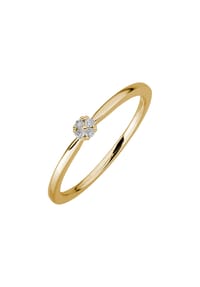 LYOMI - Ring 585/- Gold 4 Diamant Lab Grown 0,045ct. - gelb
