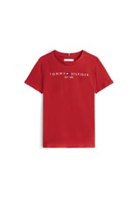 TOMMY HILFIGER - T-Shirt, Baumwolle, für Kinder - DEEP CRIMSON