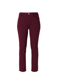 STOOKER® - MILANO DENIM THERMO Damen 5-Pocket-Jeans lang - dark bordeaux