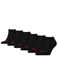 Levi's® - Unisex Sneakersocken, 6er Pack - Low Cut Batwing Logo, ECOM - Schwarz