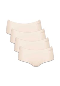 sloggi - Damen Shorts, 4er Pack - Zero Microfibre 2.0 Shorts, Mikrofaser, einfarbig - Cacao