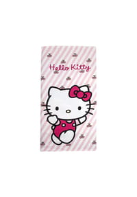 COFI - Hello Kitty Badetuch Kinder Strandtuch 140×70 cm aus Polyester - Mehrfarbig 35x20x4 cm