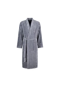 Cawö - Bademäntel Herren Kimono Streifen 5505 denim - 17 - blau
